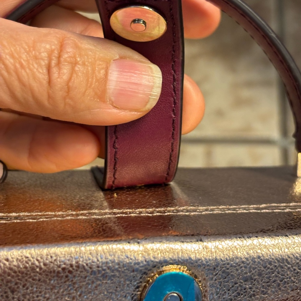 Kate Spade Gold and Burgundy Women's Bag - Picture 10 of 13